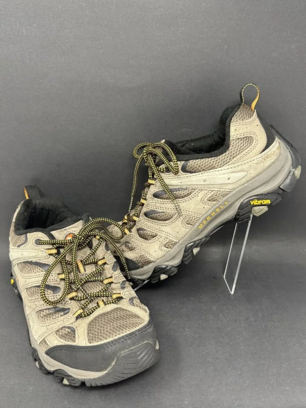 Merrell Moab 3 Hiking Shoes Walnut Leather Mesh Vibram Mens 10 Trail J035893